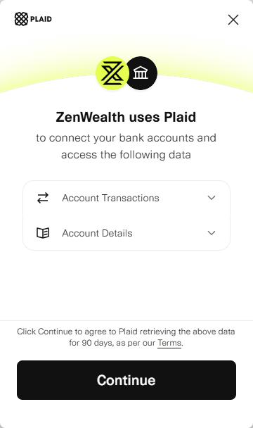 Plaid Link Interface